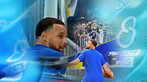 'NBA 역사상 최고 슈터' 커리의 묘기 슛&hellip;'터널샷' 작렬