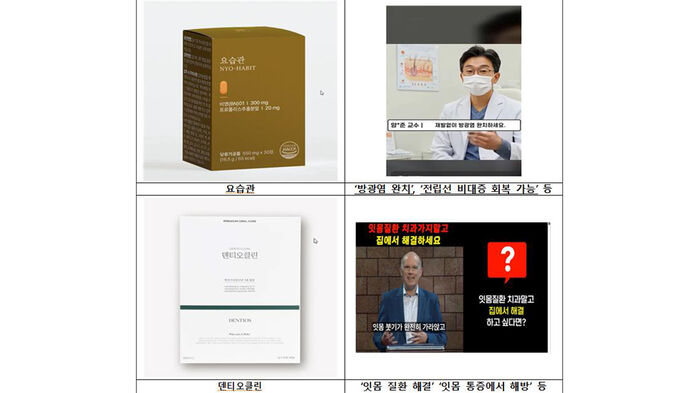 'AI 생성' 가짜전문가 영상 등 활용 부당광고 (사진=식품의약품안전처 제공, 연합뉴스)