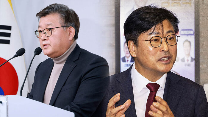 이호선 국민의힘 당무감사위원장(좌), 김종혁 전 최고위원(우)