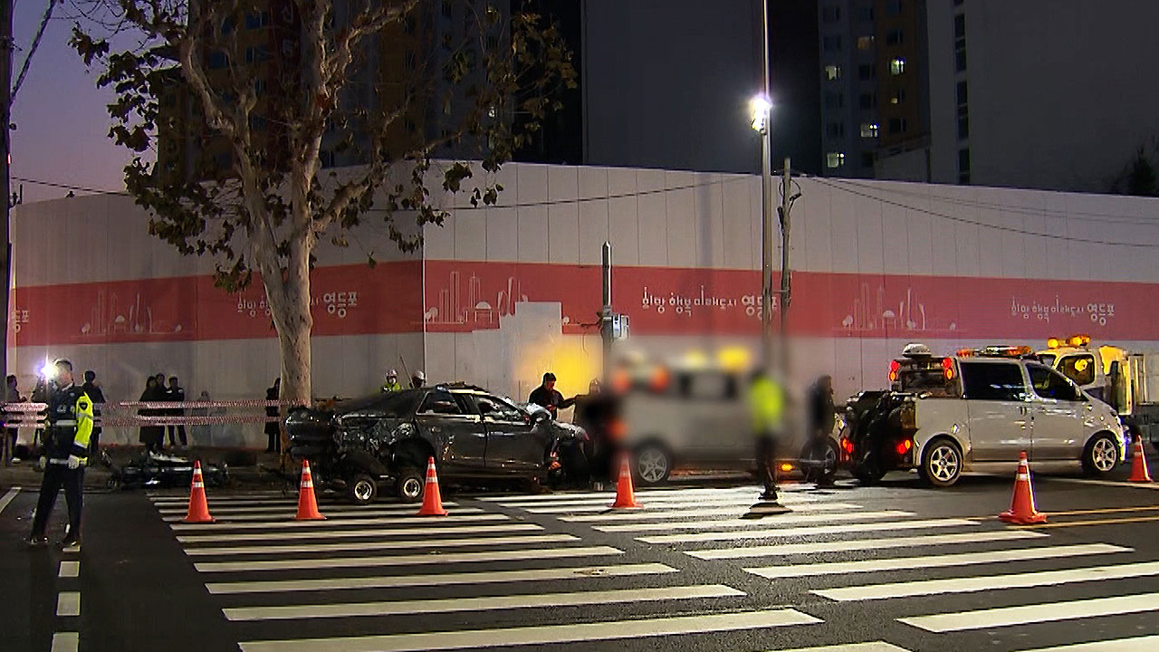 학원버스 덮친 '역주행' 차량…60대 운전자 사망