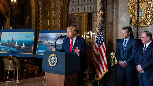 '황금함대' 발표하는 트럼프 대통령 (사진=AP, 연합뉴스)