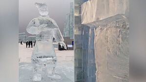 얼음물 뚝뚝&hellip;"비가 오다니" 하얼빈 주민도 깜짝