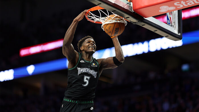 미네소타 팀버울브스의 앤서니 에드워즈(5번) (사진=게티이미지)