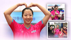 훈훈한 합동 훈련&hellip;신유빈의 따뜻한 연말