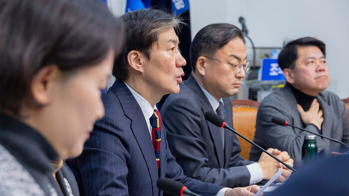 조국혁신당 조국 대표가 29일 국회에서 열린 최고위원회의에서 발언하고 있다. (사진=연합뉴스)
