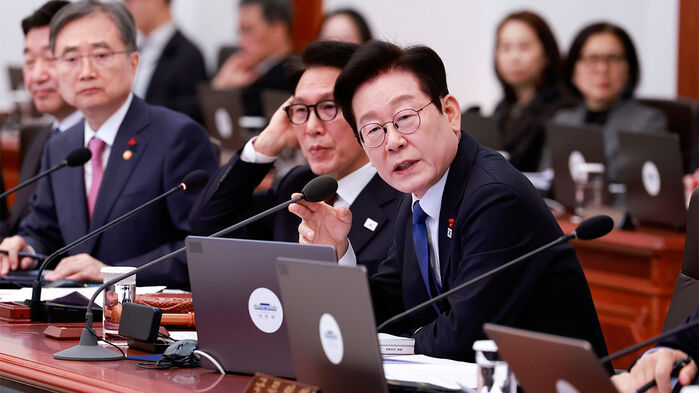 이재명 대통령이 30일 청와대에서 열린 국무회의에서 발언하고 있다. (사진=연합뉴스)