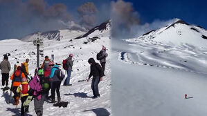 28년 만에 '폭발'&hellip;불기둥 치솟는데 스키 타다 결국 