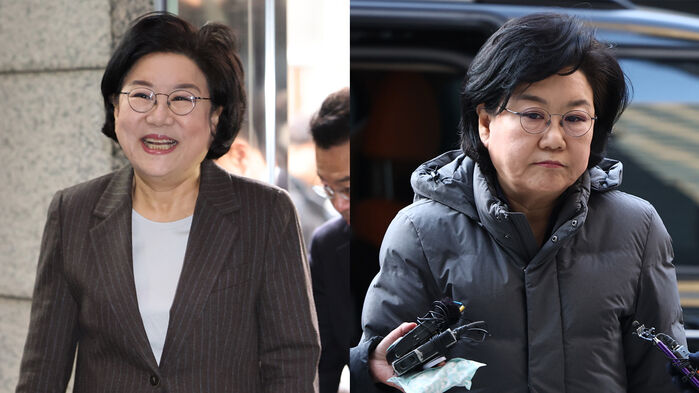 이혜훈 후보자 인사청문회 준비 사무실 출근 모습 (지난달 29일(좌), 어제 (우))