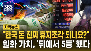 [자막뉴스] "한국 돈, 휴지조각 되나"&hellip;원화 가치, '뒤에서 5등' 했다