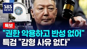 [뉴스특보] "권한 악용하고 반성 없어" 특검 "감형 사유 없다"