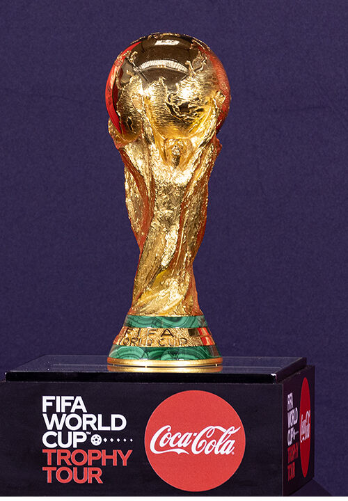 2022년 카타르 월드컵을 앞두고 그해 8월 한국을 찾은 FIFA 월드컵 트로피. (사진=연합뉴스)