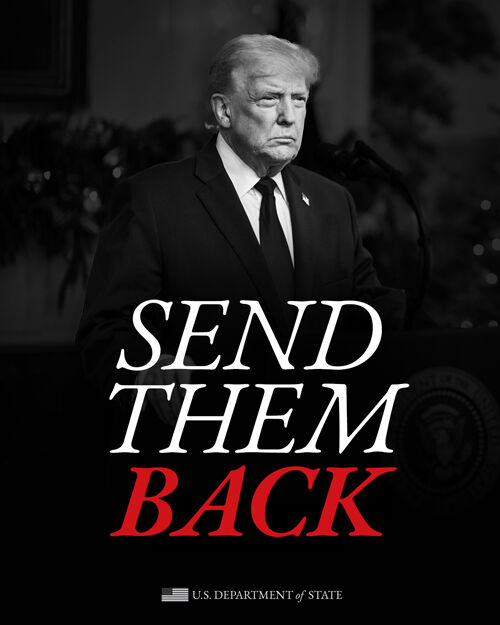 미 국무부가 SNS에 올린 "그들을 돌려보내라(Send them back)"