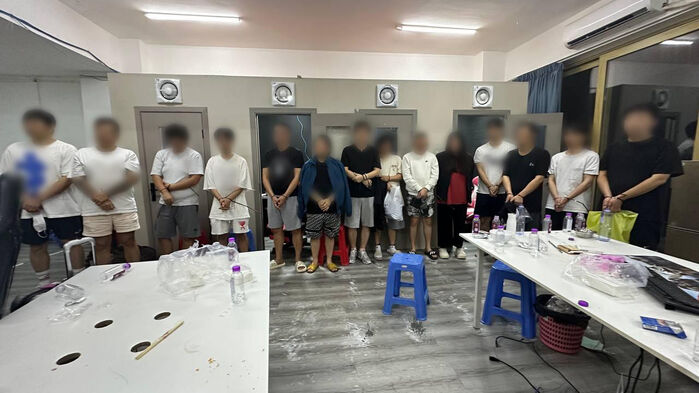 검거된 '노쇼사기' 보이스피싱 조직원들 (사진=합수부 제공, 연합뉴스)