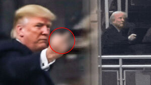 발끈한 트럼프 '손가락 욕'&hellip;면전서 야유 보낸 직원 결국
