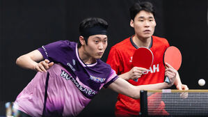 탁구 장우진, WTT 대회 복식서 세계 2위 린스둥 또 격파