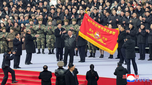 지난 16일 사회주의애국청년동맹(이하 청년동맹) 창립 80주년 기념대회에 김정은 북한 총비서가 참석했다. (사진=조선중앙통신, 연합뉴스)