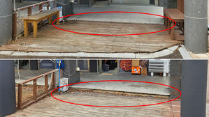 인천 대단지 아파트 무슨 일&hellip;어린이집 옆 철근이 훤히