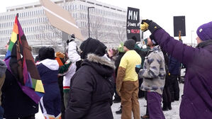 "춥지 않다"&hellip;혹한 속에서도 '반ICE' 계속