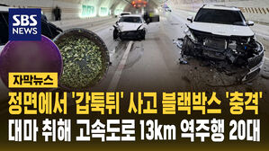 [자막뉴스] 정면에서 '갑툭튀' 사고 블랙박스 '충격' 대마 취해 고속도로 13km 역주행 20대