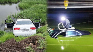 "내 벤츠!" 양식장에 '풍덩'&hellip;운전 미숙이라 줄줄이?