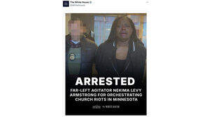 백악관, ICE 체포 여성 사진 '정치선동용 조작' 의혹