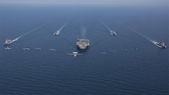 에이브러햄 링컨 항모전단 (사진=미 7함대 페이스북 계정, 연합뉴스)