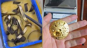 폐기 휴대폰 죄다 모으더니&hellip;"금 추출했다" 논란의 영상