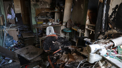 러시아 드론 공격받은 우크라이나 산부인과 병원 (사진=AP, 연합뉴스)