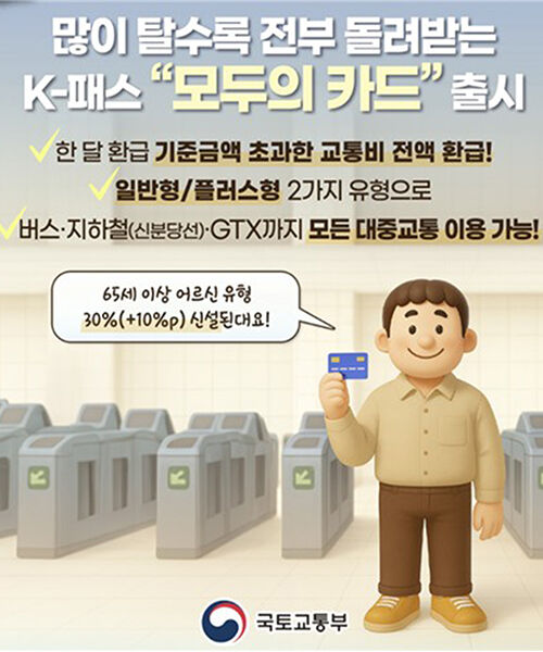 K-패스 모두의 카드 (사진=국토교통부 제공, 연합뉴스)