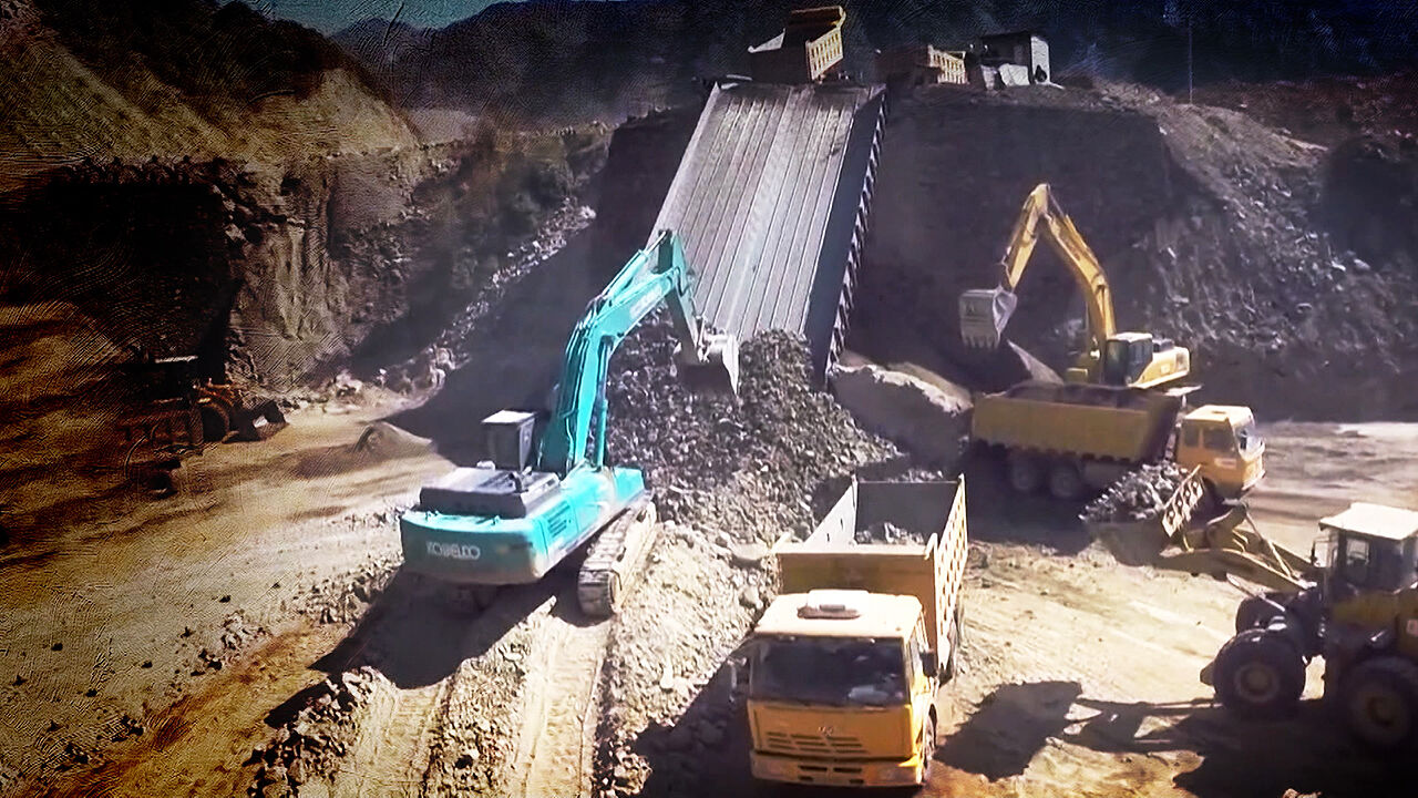 A rare earth mine in China