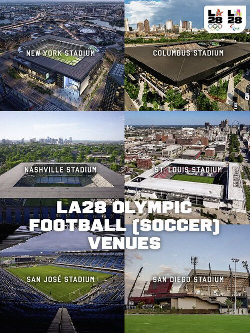 2028년 LA 올림픽 축구 개최지 (사진=LA 올림픽 인스타그램 캡처, 연합뉴스)