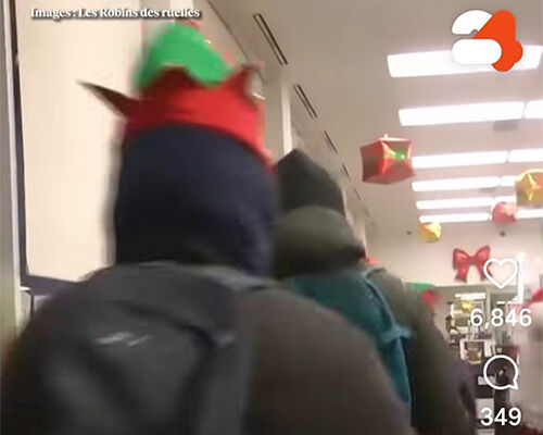 마트에서 식료품 훔치는 '골목의 로빈들' 활동가들 (사진=soulevementsdufleuve 인스타그램 캡쳐, 연합뉴스)