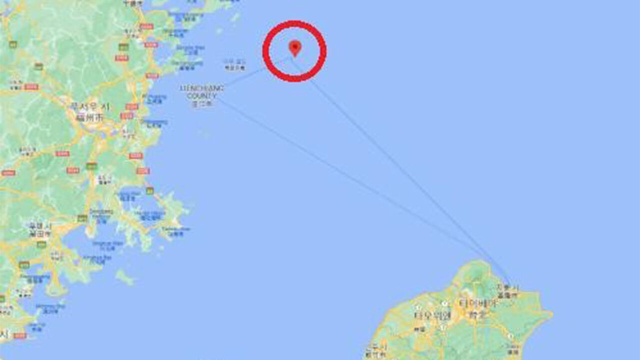 타이완의 둥인다오 위치[붉은 원) (사진=구글지도 캡처, 연합뉴스)