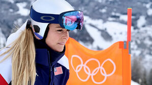 십자인대 파열에도 의지 불태운 린지 본, 활강 연습 완주