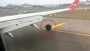 착륙하던 여객기서 '덜컹'&hellip;승객 185명 가슴 철렁