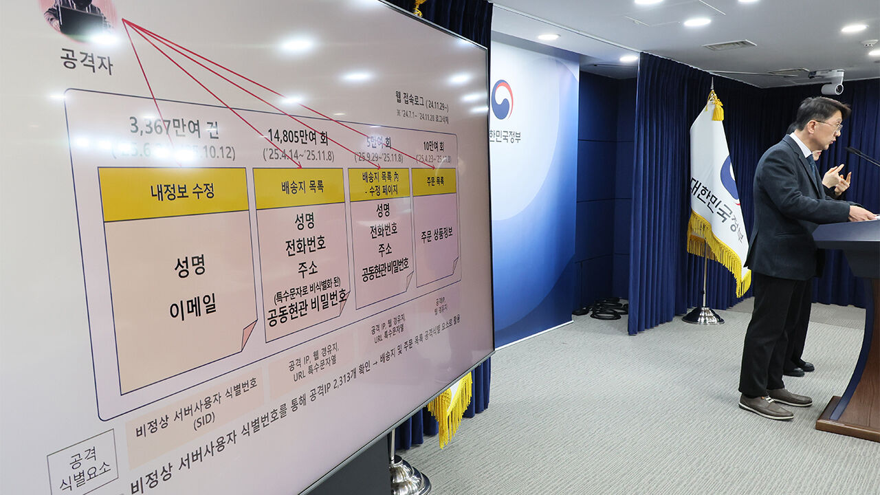 최우혁 과학기술정보통신부 정보보호네트워크정책실장이 10일 서울 종로구 정부서울청사에서 쿠팡 침해사고 민관합동조사단 조사결과를 브리핑하고 있다. (사진=연합뉴스)