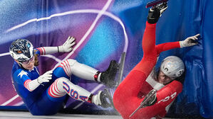 '하루 3번 꽈당&middot;김길리와 충돌' 스토더드, 또 엉덩방아&hellip;1,000m 탈락