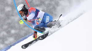 알파인스키 정동현, 주종목 회전 완주 불발