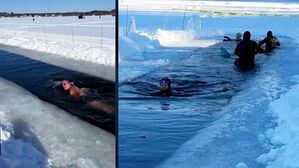 "얼음물에 사람이" 두 눈 의심&hellip;"말도 안 돼" 충격 장면
