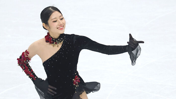 이해인이 19일(현지시간) 2026 밀라노-코르티나담페초 동계올림픽 여자 싱글 프리 스케이팅에 출전, 연기를 펼치고 있다. (사진=연합뉴스)