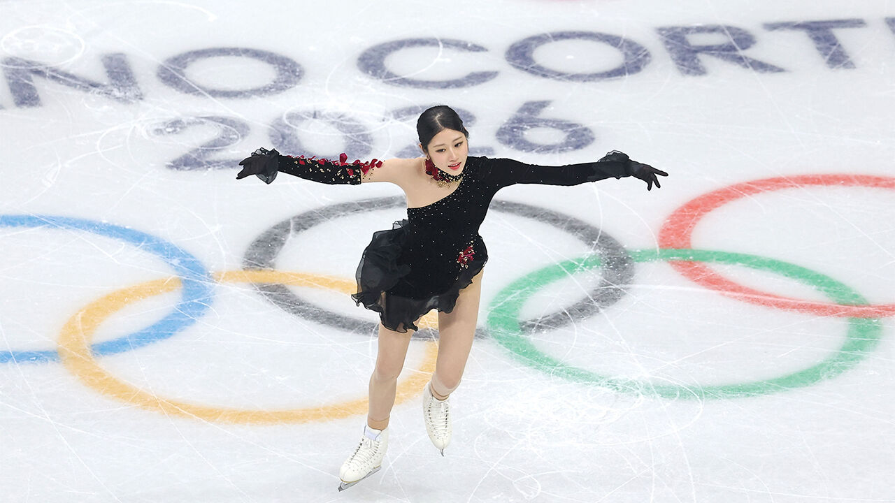 이해인이 2026 밀라노-코르티나담페초 동계올림픽 여자 싱글 프리 스케이팅에 출전, 연기를 펼치고 있다. (사진=연합뉴스)