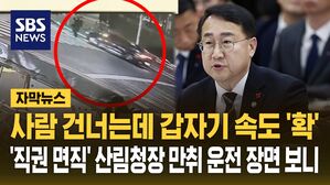 [자막뉴스] 사람 건너는데 갑자기 속도 '확'&hellip;'직권면직' 산림청장 만취 운전 장면 보니