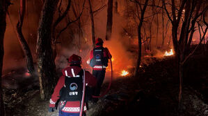 밀양 산불 밤샘 진화&hellip;강풍에 '대응 2단계' 격상