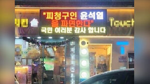 "윤 파면, 국민 여러분 감사" 전광판에 띄운 치킨집 결국