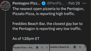 '펜타곤 피자 지수' 적중했나&hellip;공습 시점에 주문 급증