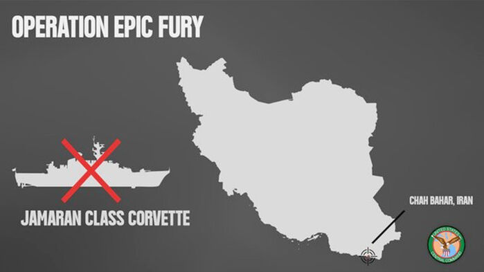 미 중부사령부, 이란 호위함 격침 발표