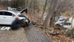 부산서 내리막길 달리던 승용차가 가로수 충돌&hellip;2명 사상