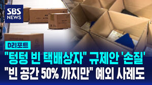 [D리포트] "텅텅 빈 택배상자" 규제안 '손질'&hellip;"빈 공간 50%까지만" 예외 사례도