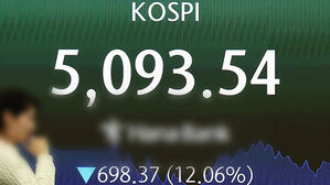 코스피 12% 폭락&hellip;9.11 테러 때보다 더 떨어져