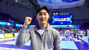 남자배구 대한항공 임재영, 무릎 수술 70여 일 만에 코트 복귀